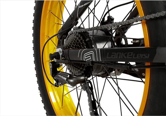 LANKELEISI 26 Inch Big Wheel Electric Bike Hydraulic Disc Brake High Strength