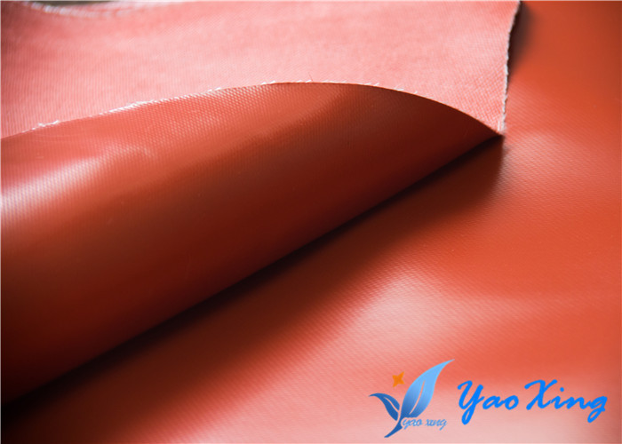 Industrial Smooth Silicone Fiberglass Cloth / Soft Fiberglass Temperature Resistance