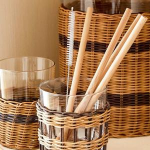 22.5cm Disposable Bamboo Straws Beverage Usage Bamboo Drinking Straw