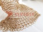 20MM Decorative Metal Ring Mesh Curtain PVD Rose Gold Color