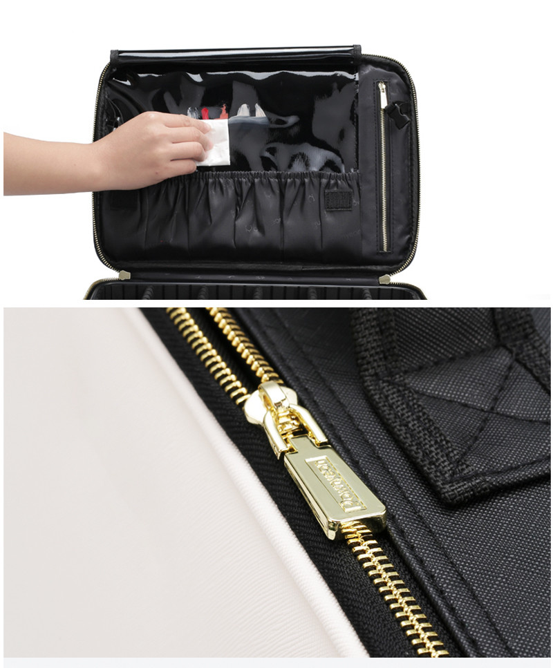 Waterproof Large Cosmetic Handle Makeup Bag Case