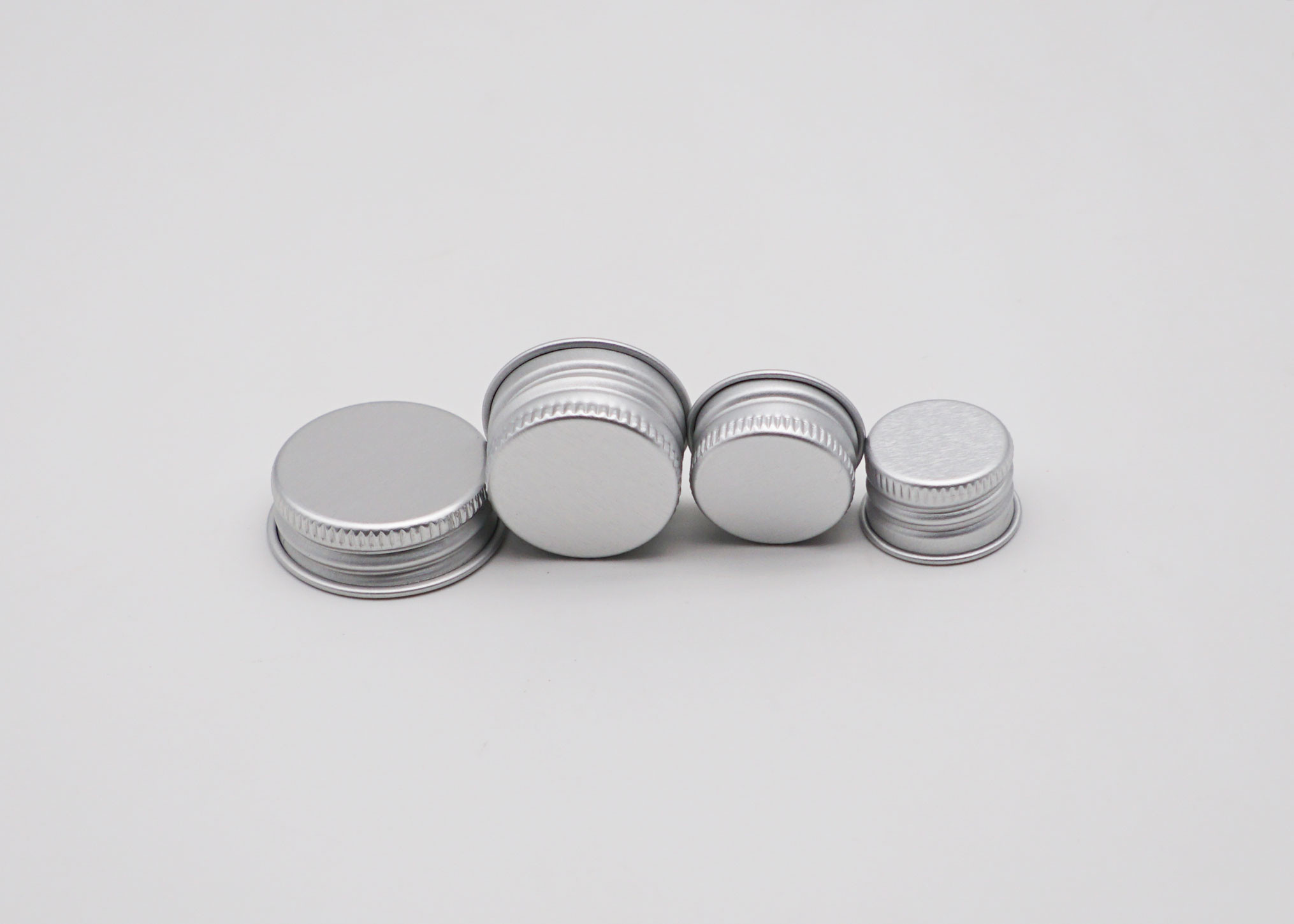 20mm Silver Aluminum Plastic Screw Cap For Pill Bottles