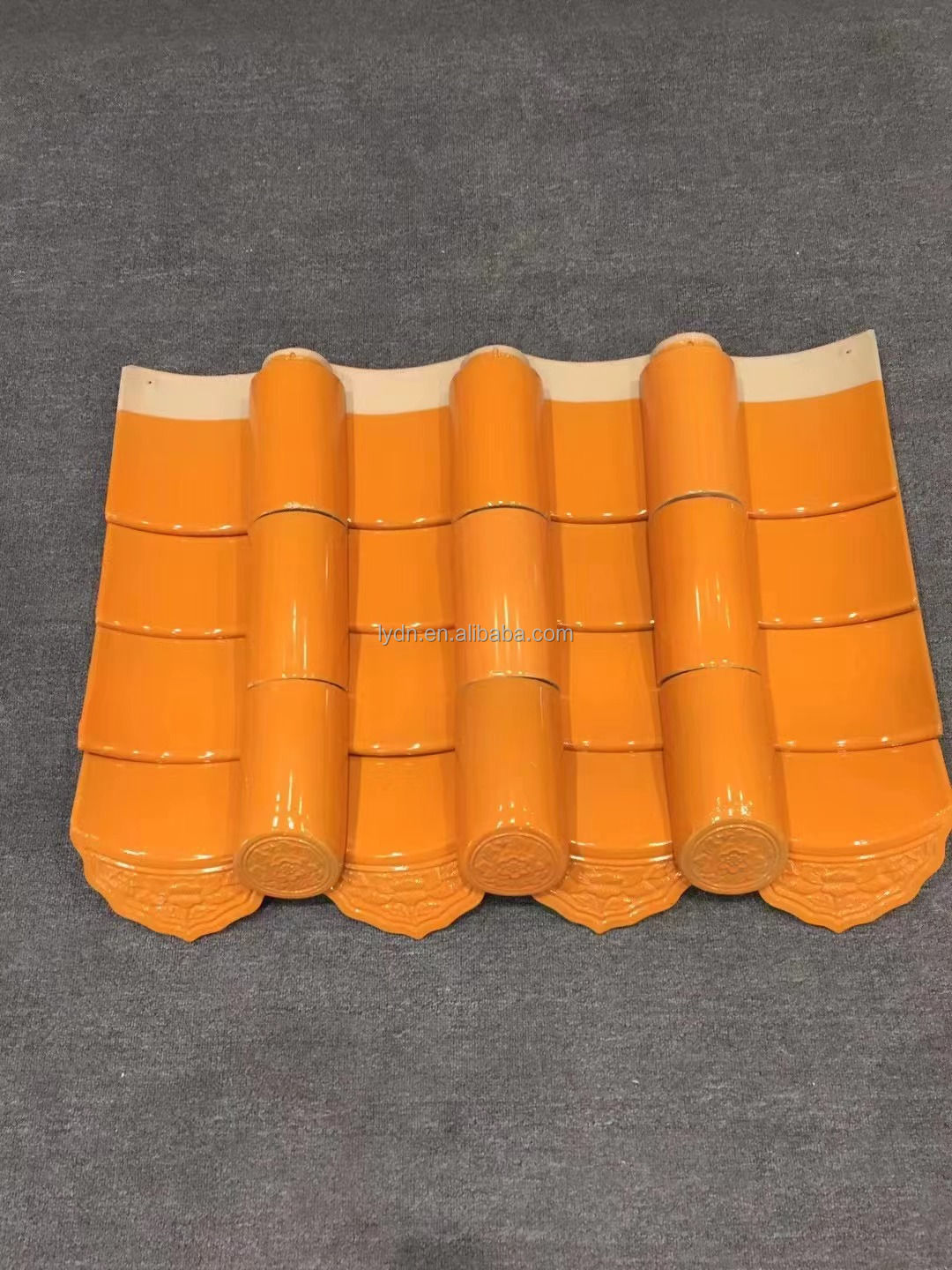 Glazed Tiles for Traditional Design of Green Color Roof in Chinese Temple in Philippines