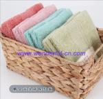 Best quality AZO free cotton terry dobby small red wholesale hand towels