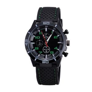 China Men's Stainless Steel Caseback Watches ,Men Sports Silicon Watch Wrist Watch ,OEM Multifunction Chrono Quartz Watch wholesale