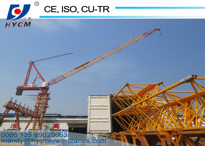 6tons QTD2520 Luffing Jib Crane Feature Tower Crane 25m Jib Tower Crane