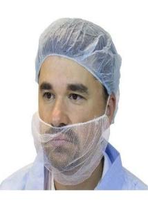 China Light Weight Disposable Nylon Mesh Beard Cover White For Food Cleanroom wholesale