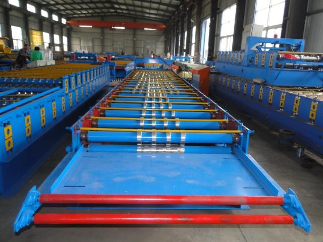 Quality 7.5Kw Hydraulic Power Crimping Curving Roof Tile Roll Forming Machine Chian Transmission and Fully Automatic