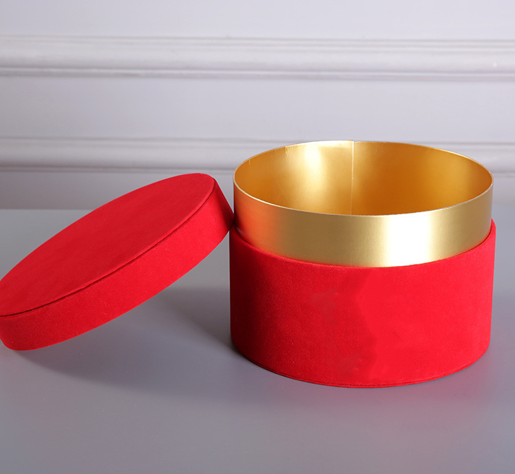 Customer's Logo Gold Foil Logo Gift Bouquet Packaging with Pantone Colors and Lid