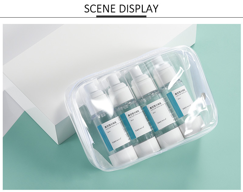 Transparent Plastic Zipper Makeup Bag