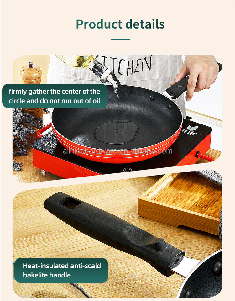 New Design Home Kitchen Custom Cooking Pot non-stick Medical Stone Stainless Steel Frying Pans