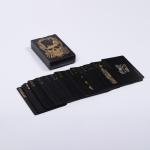 Black PVC Plastic Poker Cards Hot Gold And Silver Stamped