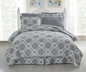 China Grey Printed Microfiber Comforter Full Microfiber Down Queen Size Washable wholesale