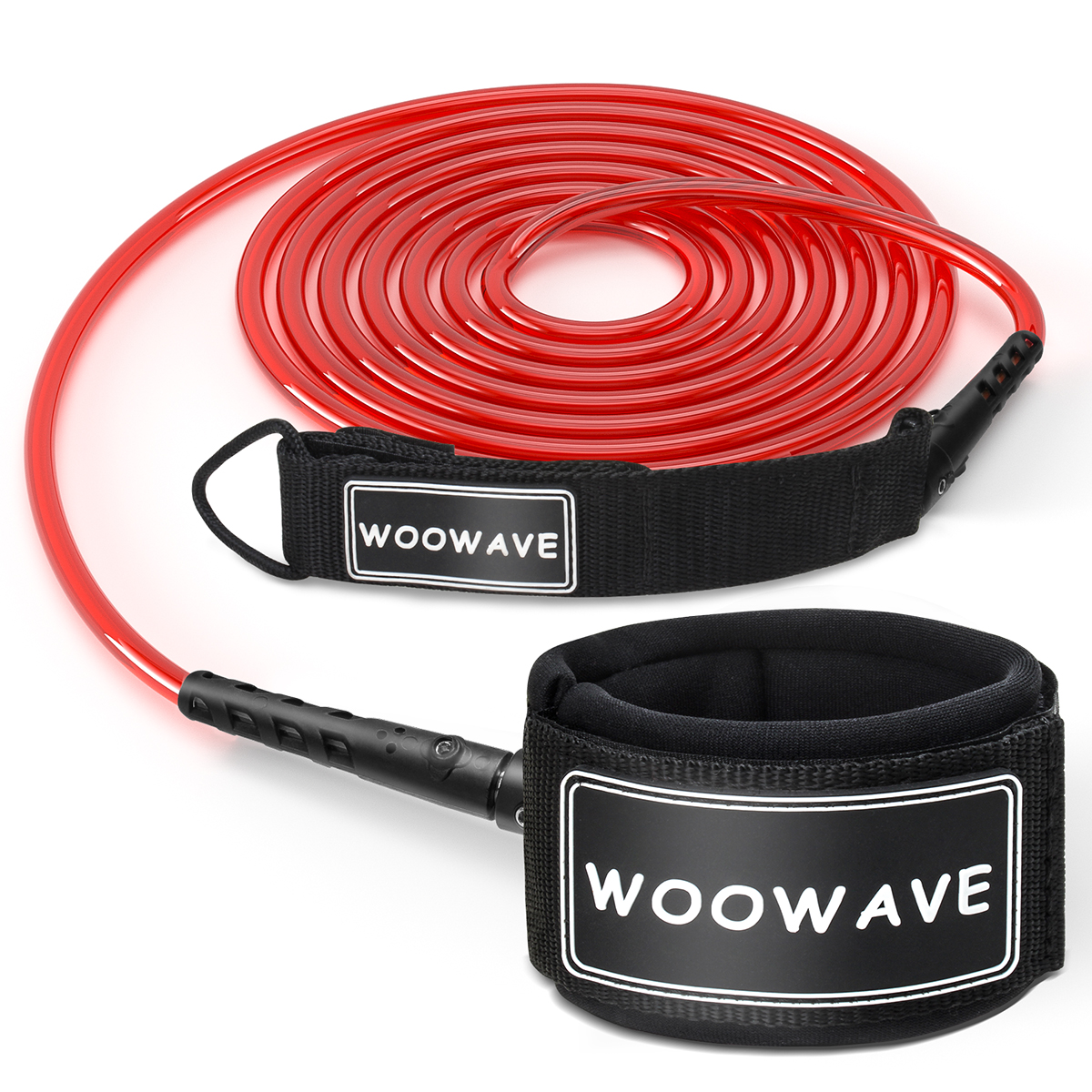 WOOWAVE Surf Leash Straight Leash TPU Surfboard Leashes for SUP Detachable Rail Saver