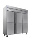 1600L Glass Doors Stainless Steel Commercial Fridge Freezer , Kitchen Appliances