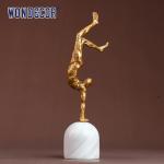 Small Indoor Abstract Metal Art Extreme Sports Figurine Copper Sculpture