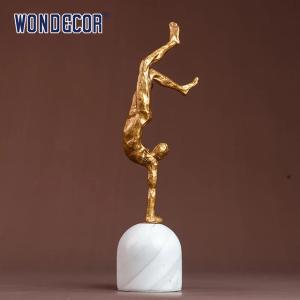 China Small Indoor Abstract Metal Art Extreme Sports Figurine Copper Sculpture wholesale