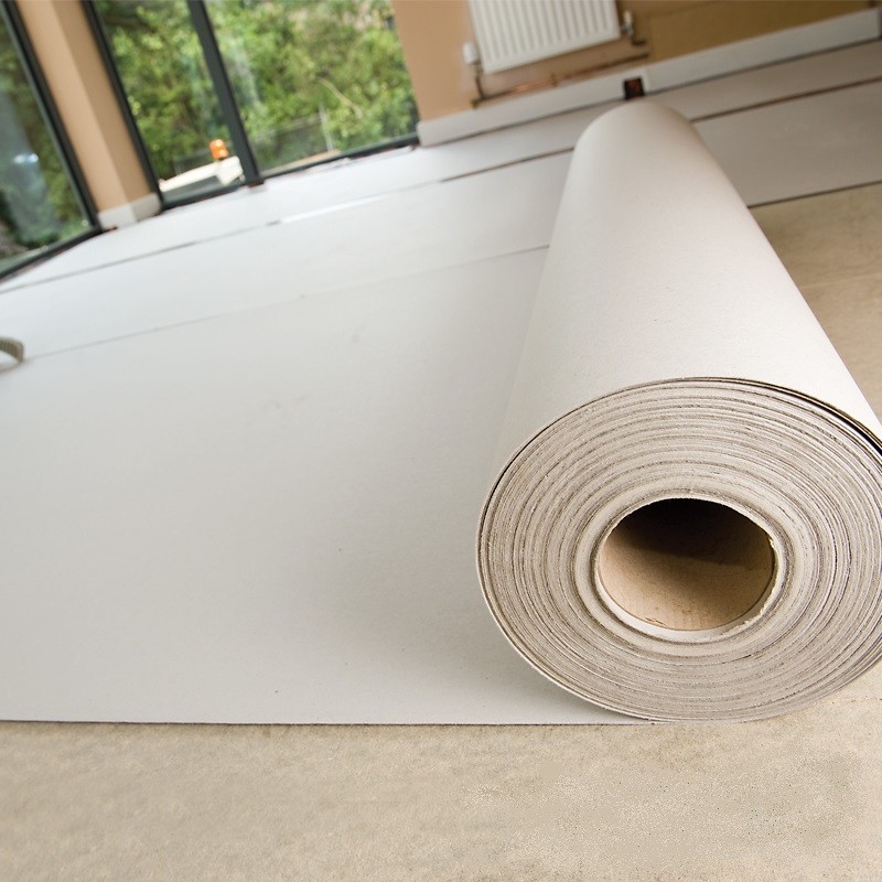 Waterproof Temporary Floor Protection Paper Rolls Impact Resistant For Construction Projects