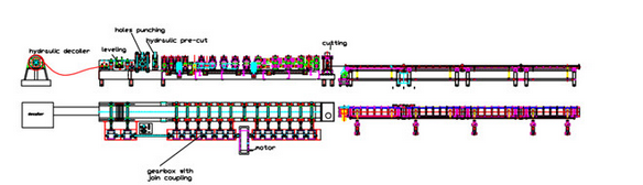 2016 Hot sales New Condition Gearbox Drive C / U / Z Purlin Roll Forming Machine