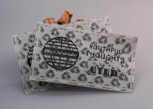 China Printed With Black Shiny Logos Custom Silicone Labels For Clothing wholesale