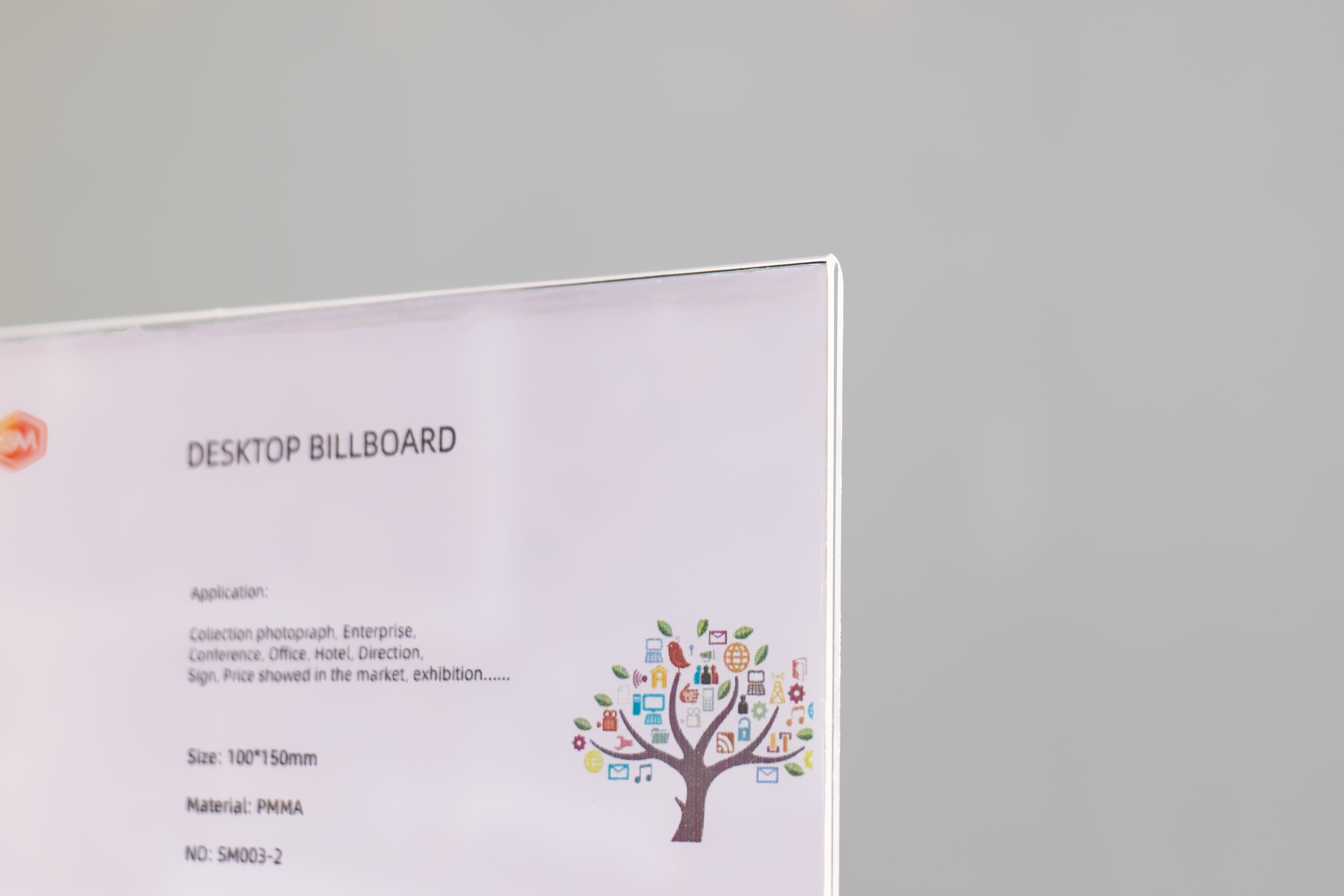 Clear Plexiglass T Shape Acrylic Sign Holder Desktop Billboard Meeting Office Hotel