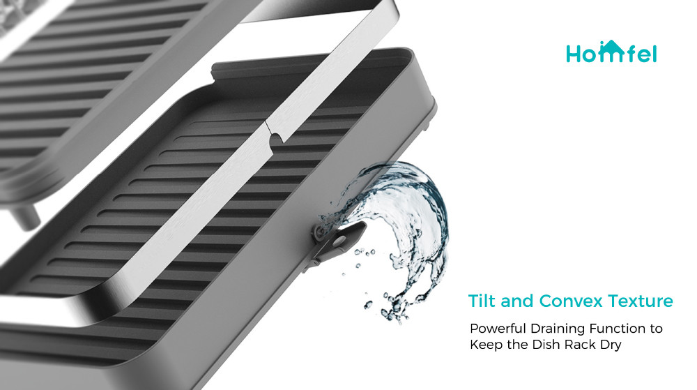 Stainless Steel Kitchen Dish Drainer With Detachable Design