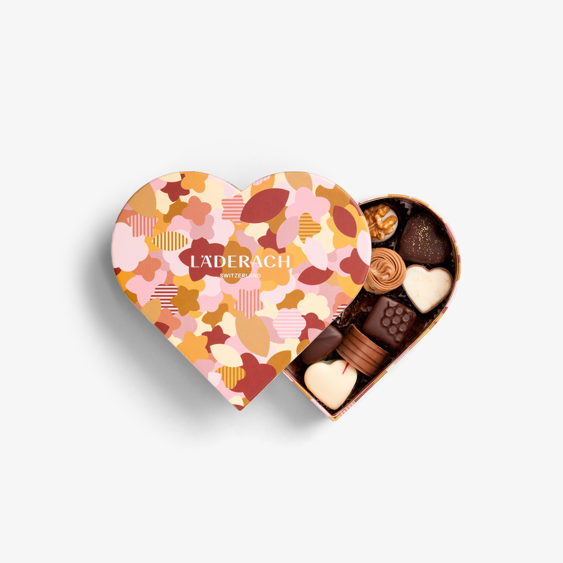 Food Grade Heartshaped Paper Gift Box With Insert Recyclable Rigid Boxes With Ribbon For Chocolate