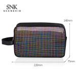 Travel Zipper Washing Mesh Polyester Cosmetic Bag