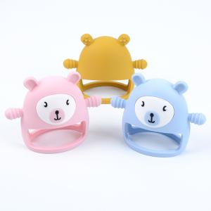 China Baby Products Bear Shape Silicone Non-Slip Out Gum Toy Food Grade Safety wholesale