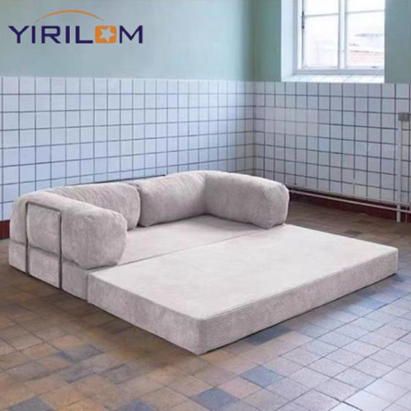 Quality Luxury White Modular Sectional Sofa Modern Living Room Compressed Sofa Vacuum Couch Bed Set Fabric Material for Hotels for sale