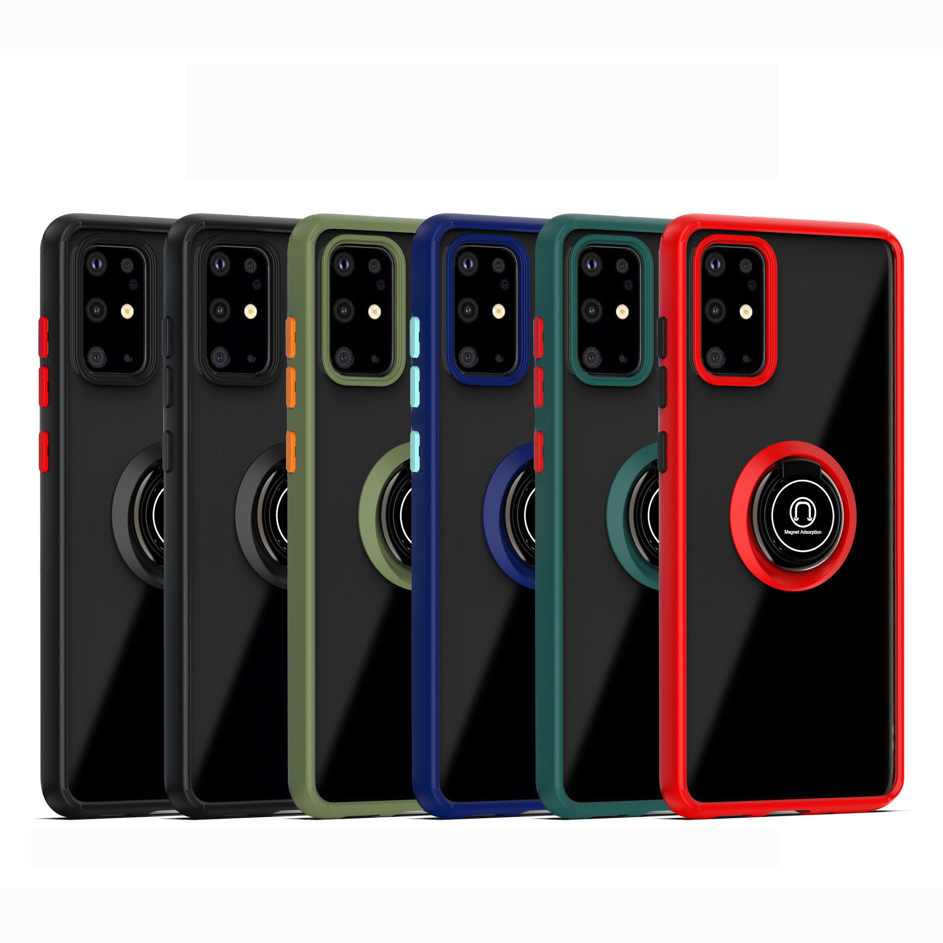 TPU PC Finger Phone Case Holder Rotating Stand For Samsung Galaxy A42
