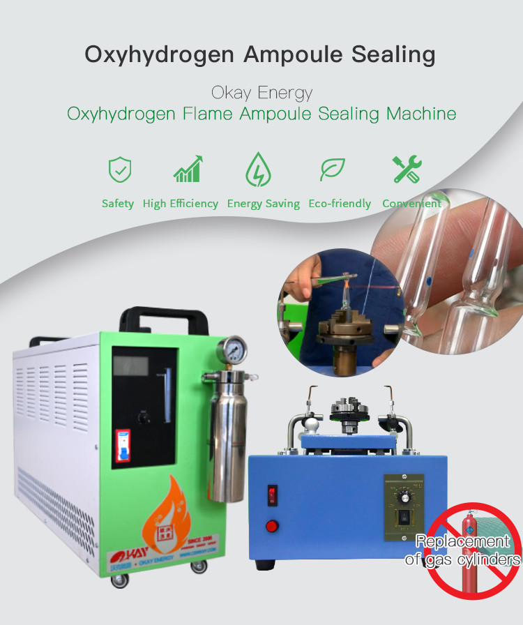 Rotary Oxyhydrogen Flame Glass Ampoule Sealing Machine Semi Automatic