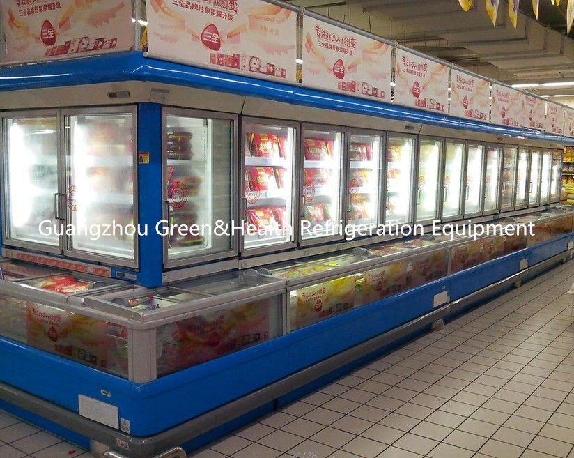 Commercial Combination Freezer For Frozen Food With Limited Space / Drinks Display Fridge