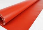 Red Silicone Coated Fiberglass Cloth , -50C- 1000C High Temperature Fiberglass