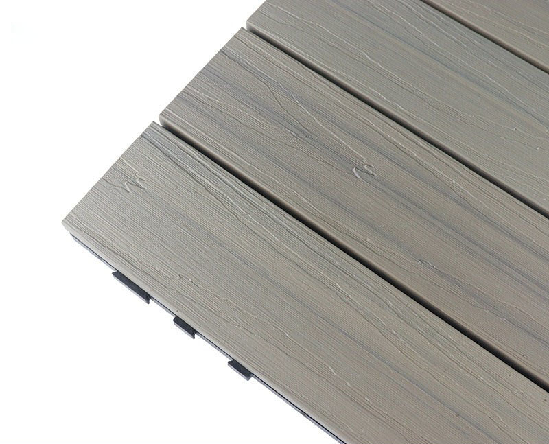 Garden Grid WPC Decking Boards Self Split 71x11mm Floor Gray WPC Buckle Stitching Floor