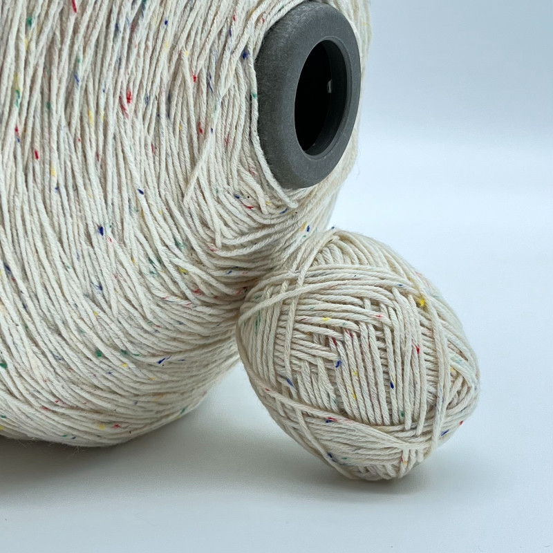 98% Cotton 2% Colored Dot Polyester Mix Color Cotton Yarn Variegated For Diy Toys