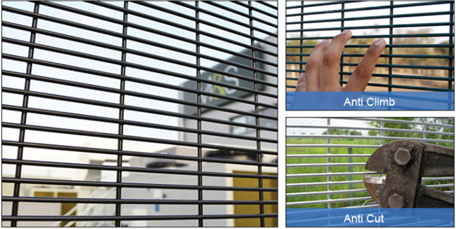 V Folding Anti Cut Anti Climb Fence 3" X 1/2" Hole Size 358 Welded Wire Mesh