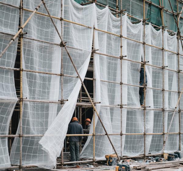 Breathable Customize Scaffolding Tarpaulins 340GSM 1000D Vinyl Fence Tape PVC