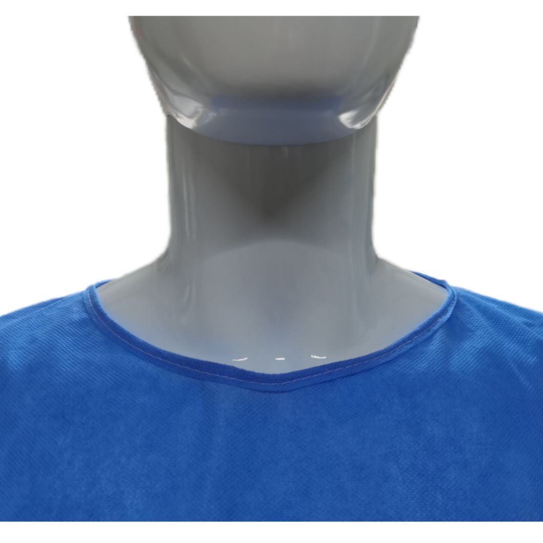 Factory SMS Fabric Disposable Visit Gown Waterproof Isolation Gown