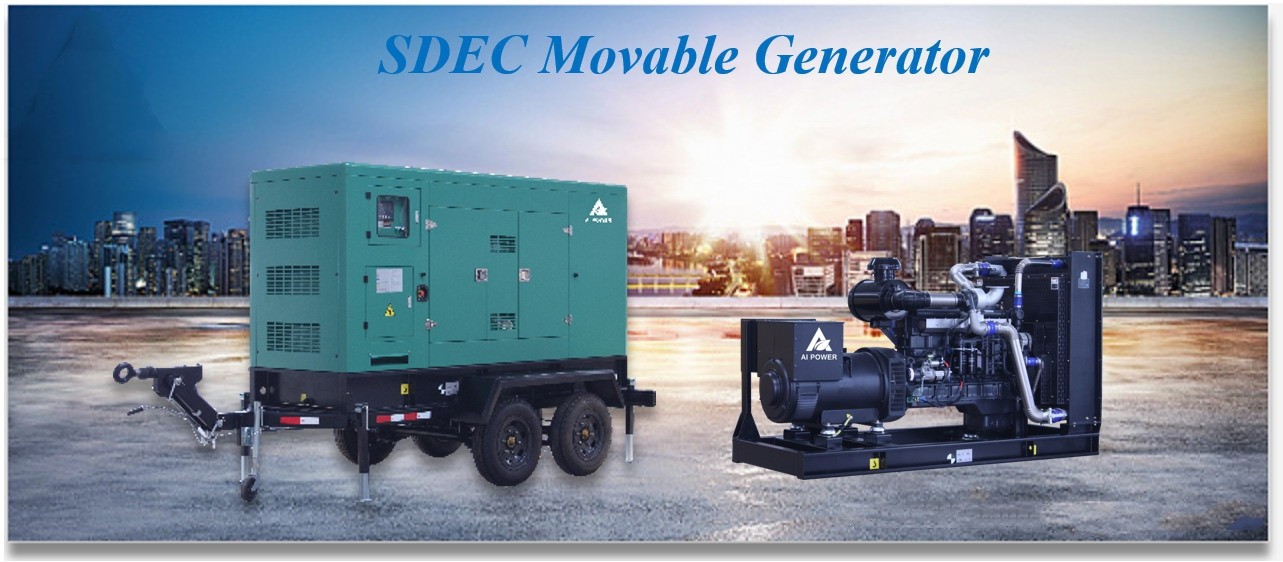 Low Energy Consumption Silent Diesel Engine 280KW Engine Power 350KVA SDEC Diesel Generator For Sale