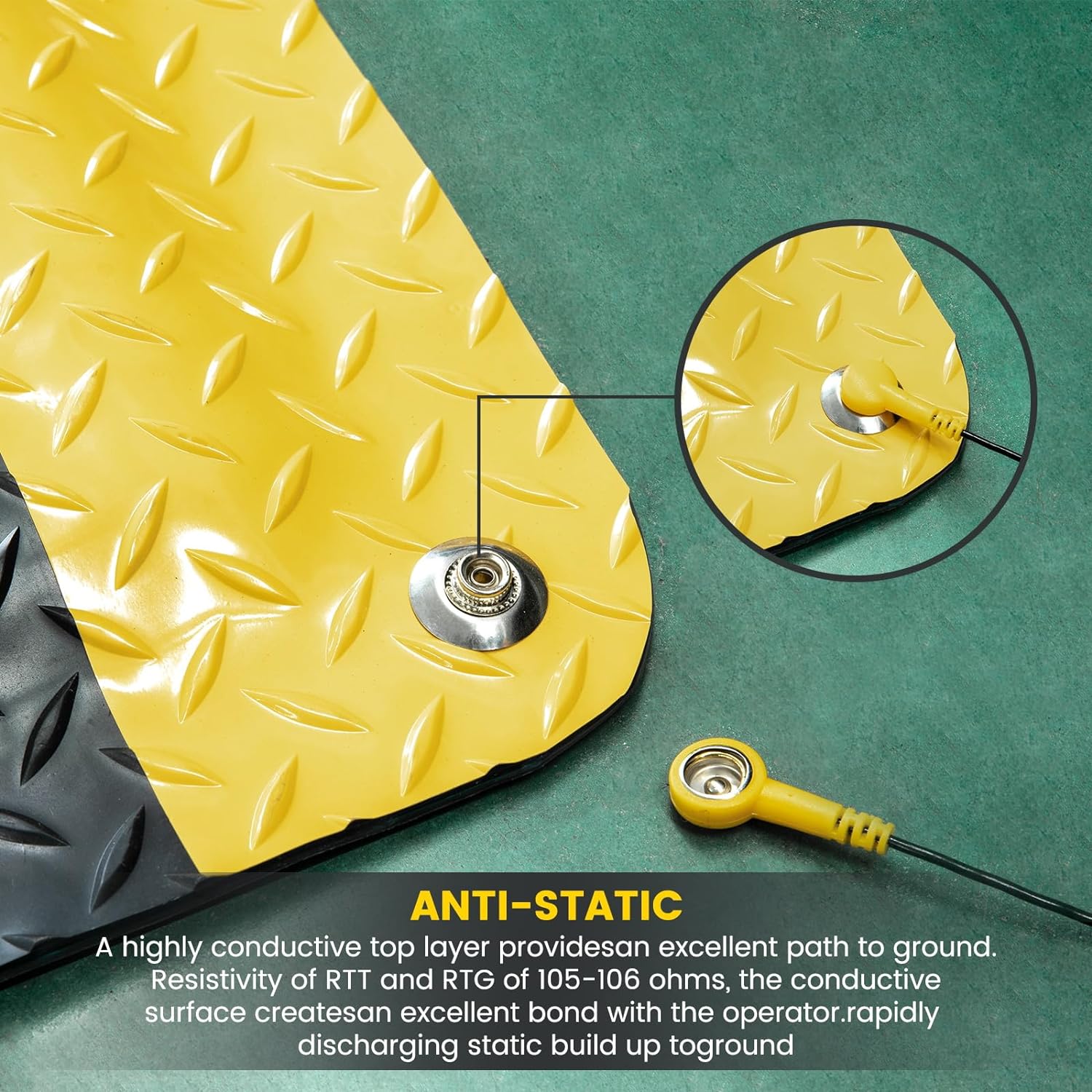 Custom ESD Anti-Fatigue Floor Mat PVC EVA Foam Conductive Rubber