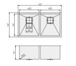 Handcrafted Undermount Stainless Steel Kitchen Sink With Square Drain Hole