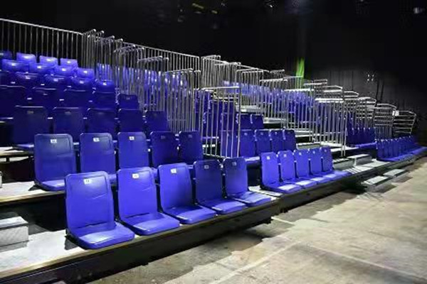 Galvanized Flooring LED Step Retractable Stadium Seating Movable