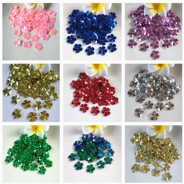 365 Colors Loose Flowers Polyester PET Industry Red Sequins Lace Fabric for Pets Products 2023 Flower Shape Manufactured