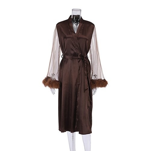 OEM maufactory Summer Cross Border Fashion Feathers Ginseng Purple Pajamas Women'S