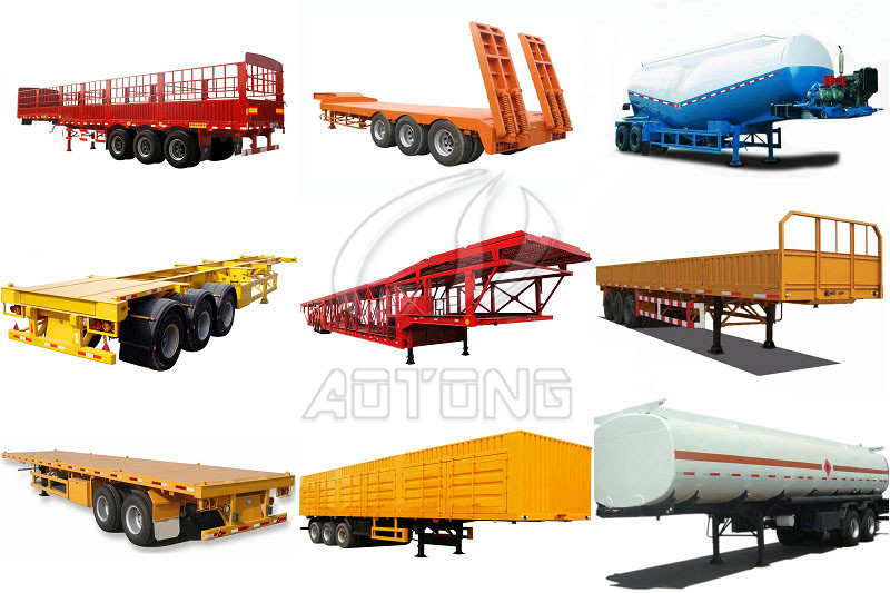 Painting Finish 40ft Container Flatbed Trailer with 2.5mm Chequer Plate Floor and Design