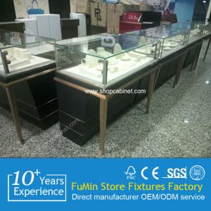 China wooden jewelry display showcase/store jewelry stand wholesale