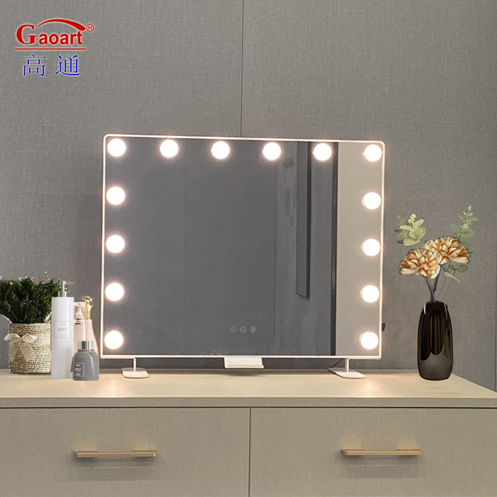 Professional Full Body Black Light Bulb Vanity Mirror with Adjustable LED Lights