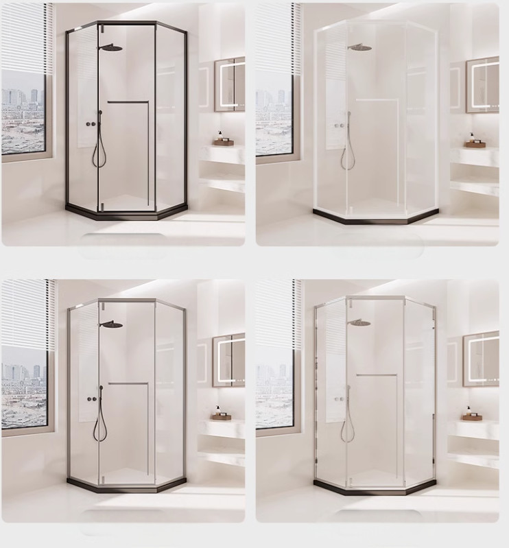Diamond Shaped Shower Glass Wall Profile Erosion Resistant For Bathroom Partition