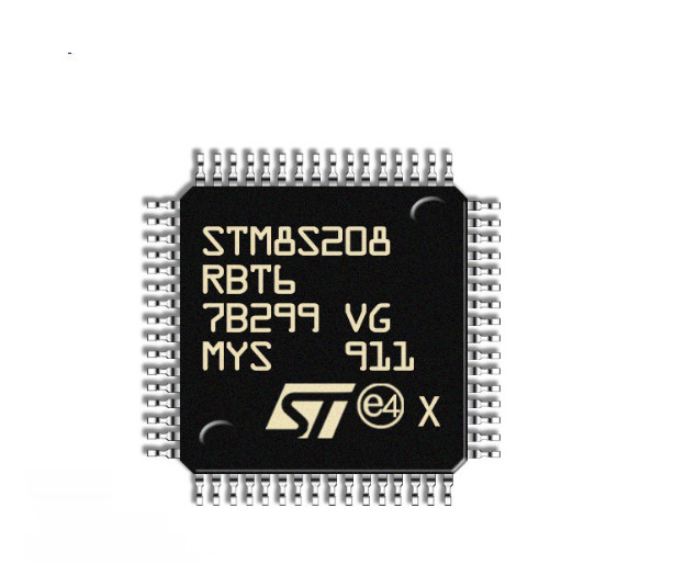 MCU 24MHz, 8-Bit MCU LQFP-64 STM8S208RBT6 Suitable for smart door lock and fingerprint lock scheme